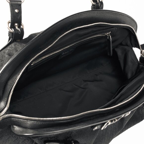 Christian Dior My Dior Black Logo-Jacquard Frame Bag - Picture 12 of 14